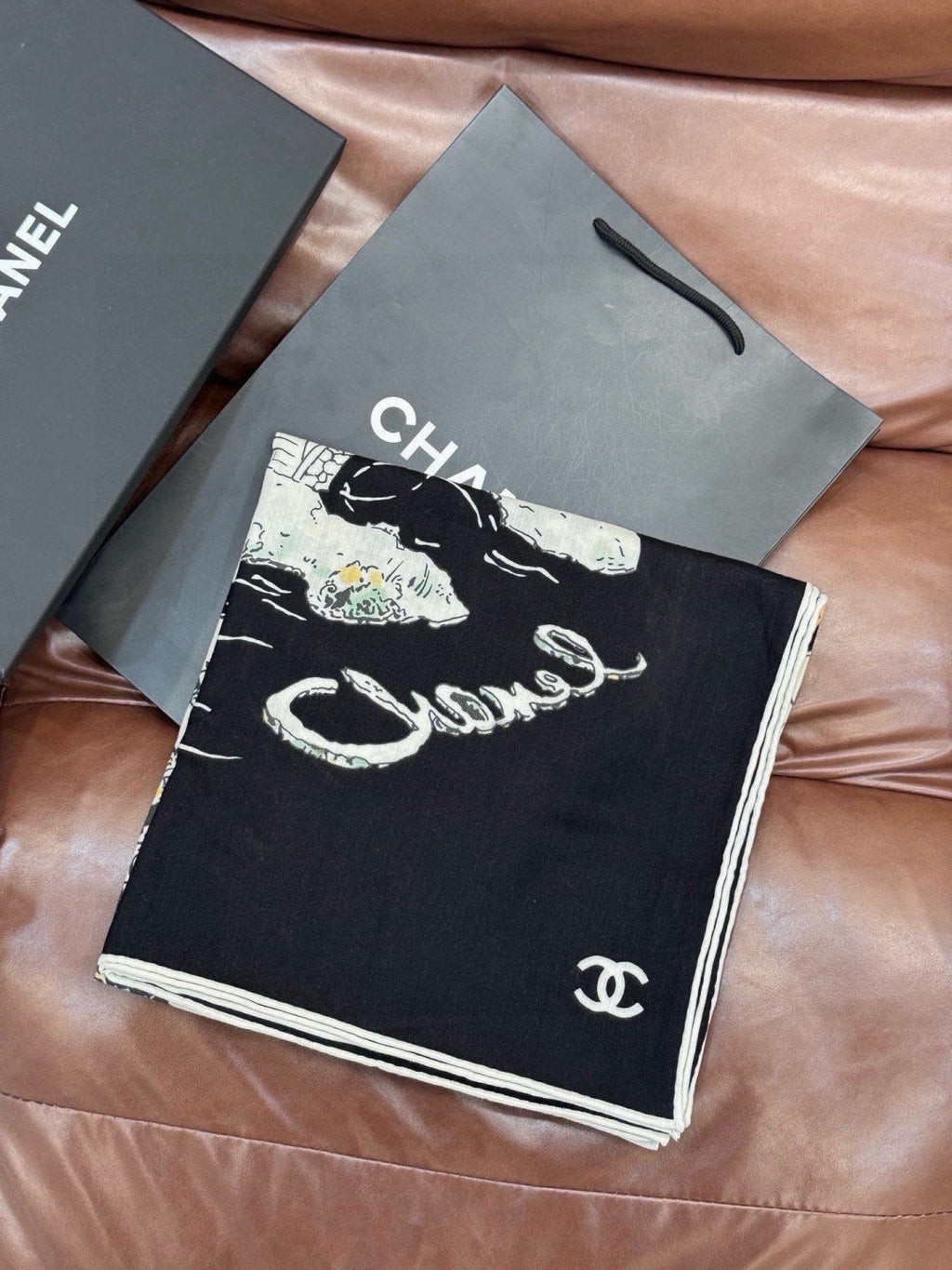 CHANEL 26S SCARF 135 IN CASHMERE AND SILK 309325