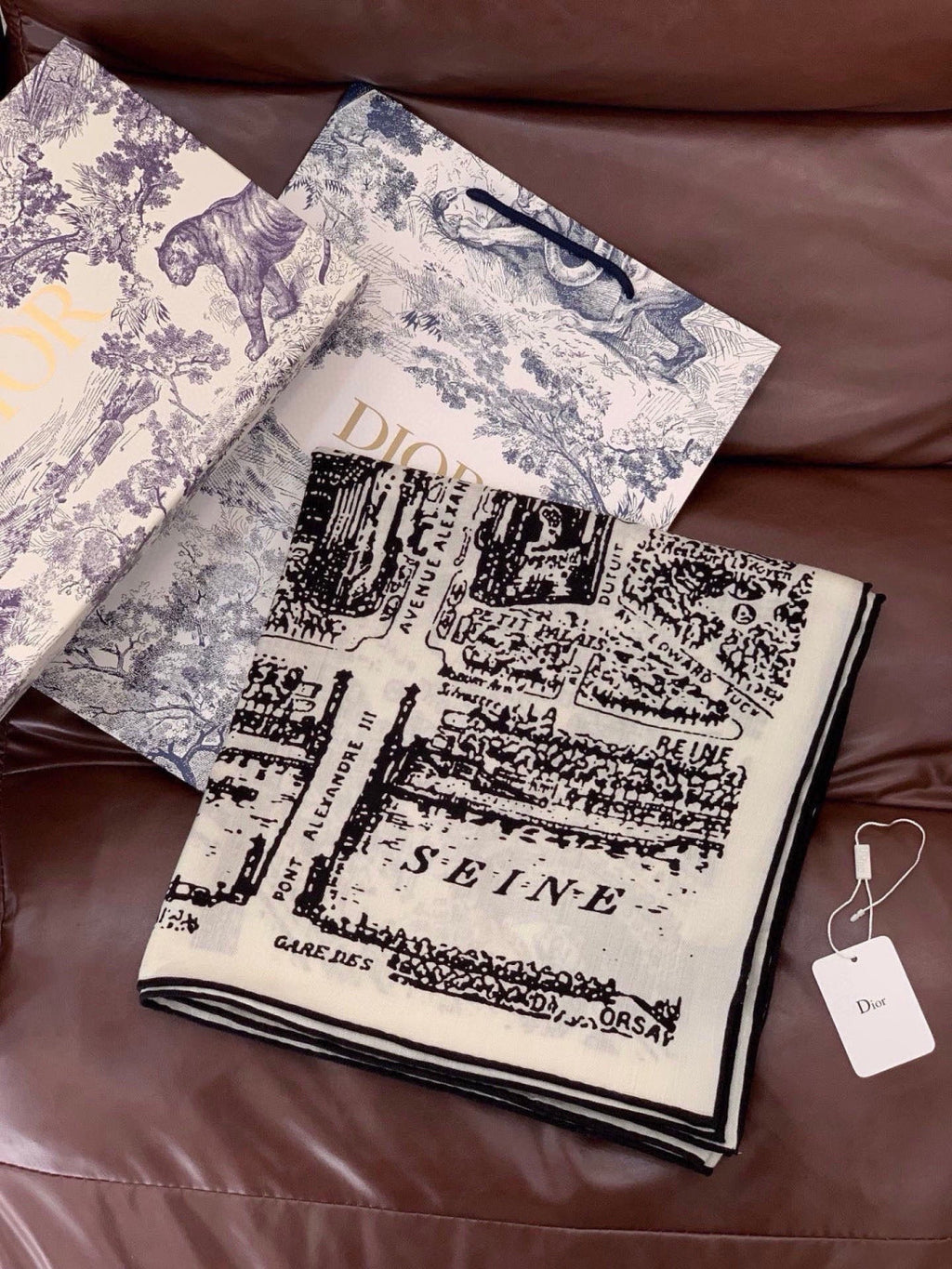 DIOR 26S SCARF 140CM IN SILK 309356