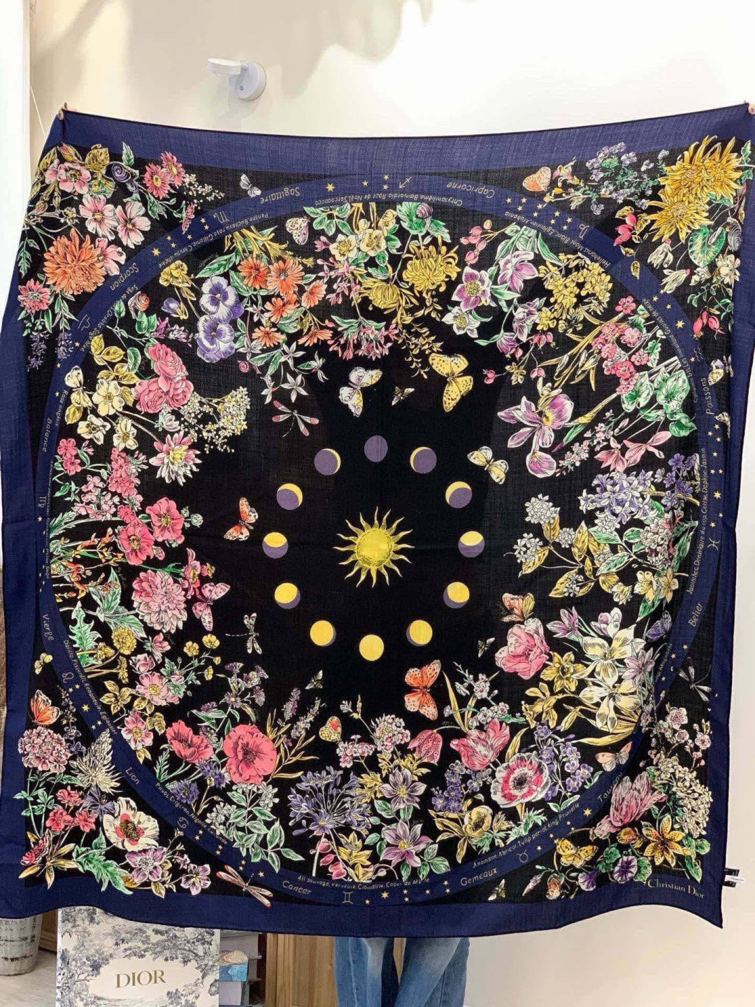 DIOR 26S SCARF 140CM IN CASHMERE SILK 309359