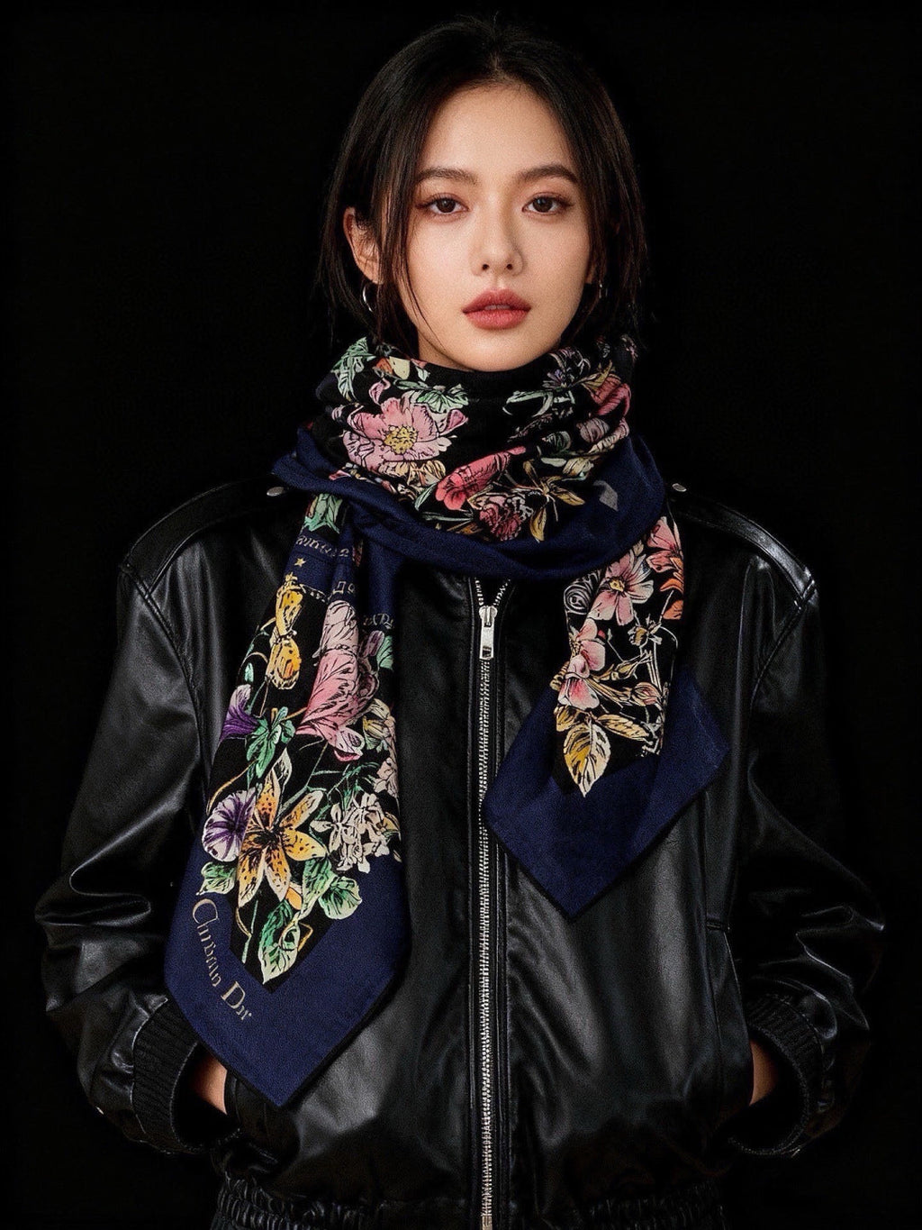 DIOR 26S SCARF 140CM IN CASHMERE SILK 309359