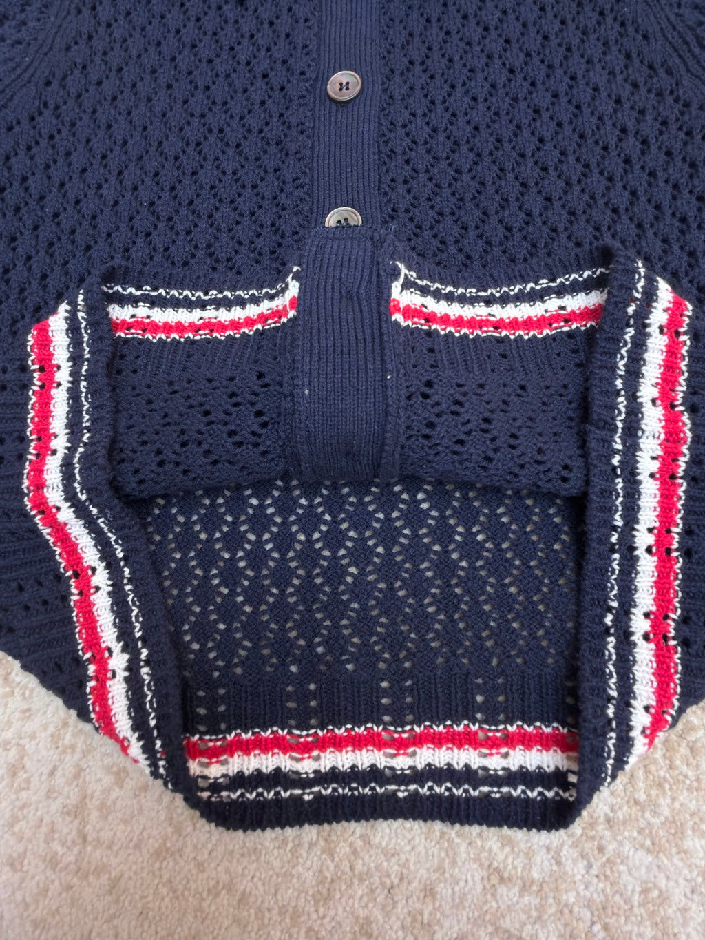 THOM 26S SHORT-SLEEVED KNIT POLO SHIRT STYLE 152