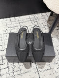 SLINGBACK 25S IN BLACK FABRIC