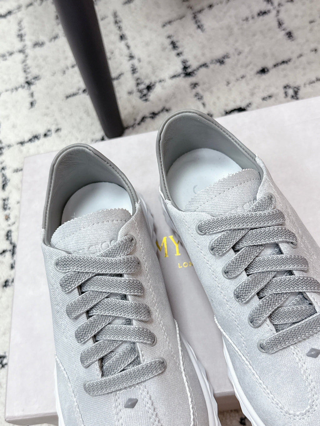 JIMMY CHOO 26S SNEAKERS IN GREY SUEDE