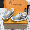LV 26S TILTED SNEAKERS 40MM IN BLUE FABRIC