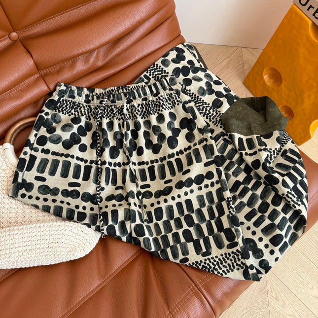 LINEN 25S PRINTED PANTS 265699