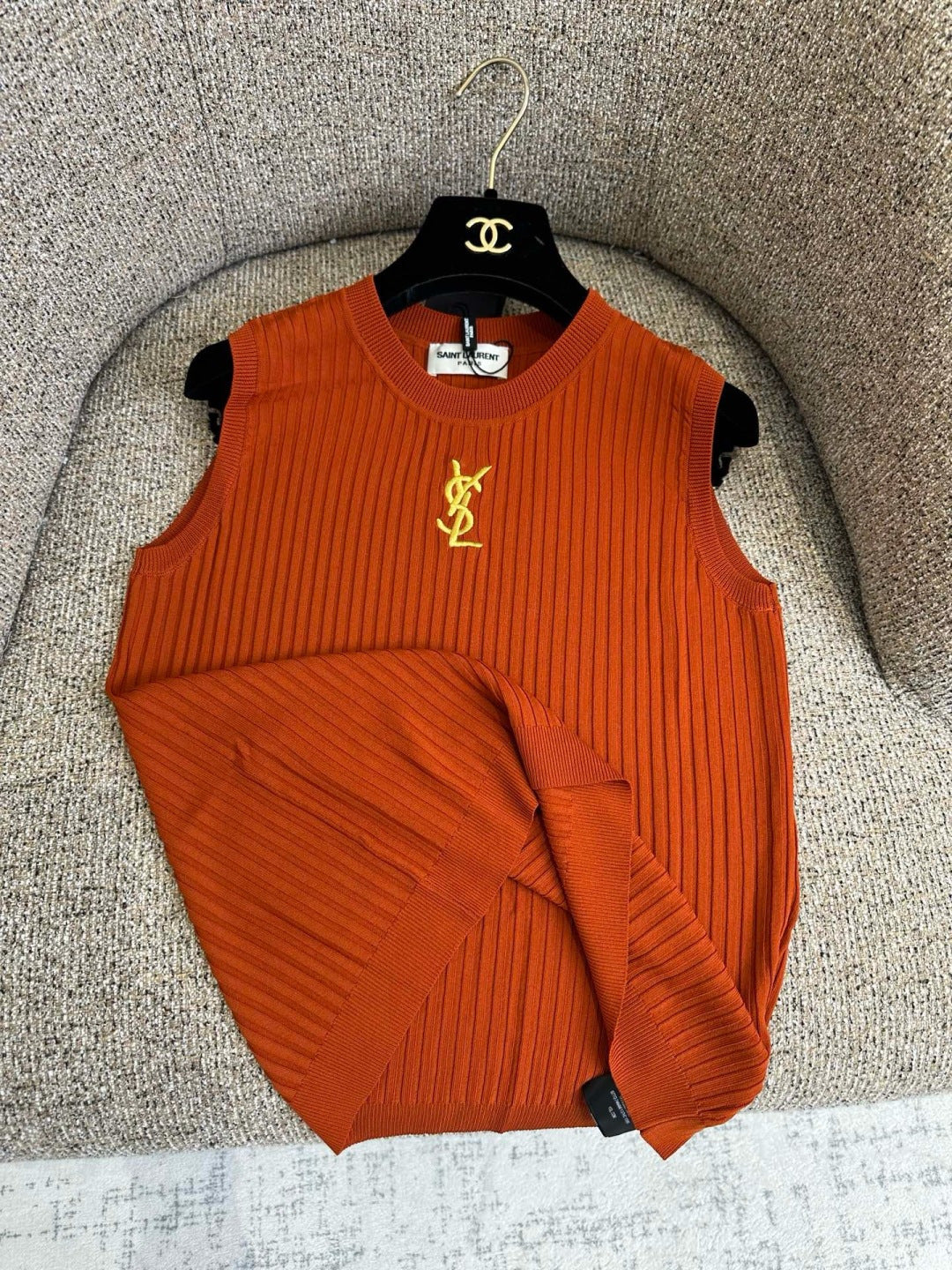 YSL 26S KNIT VEST TOP 386