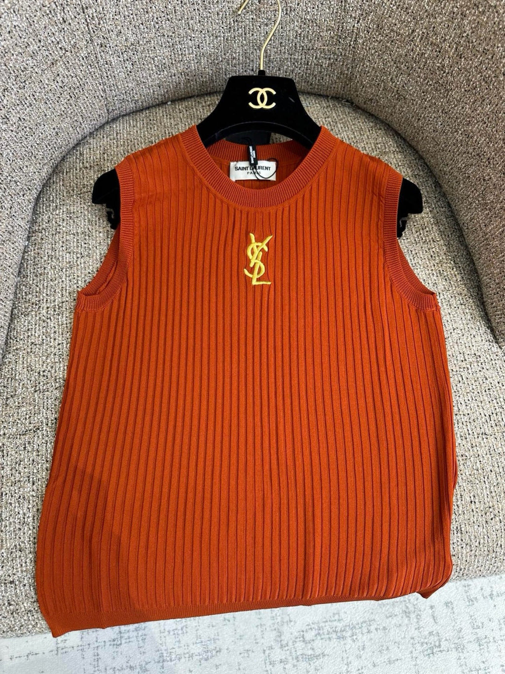 YSL 26S KNIT VEST TOP 386