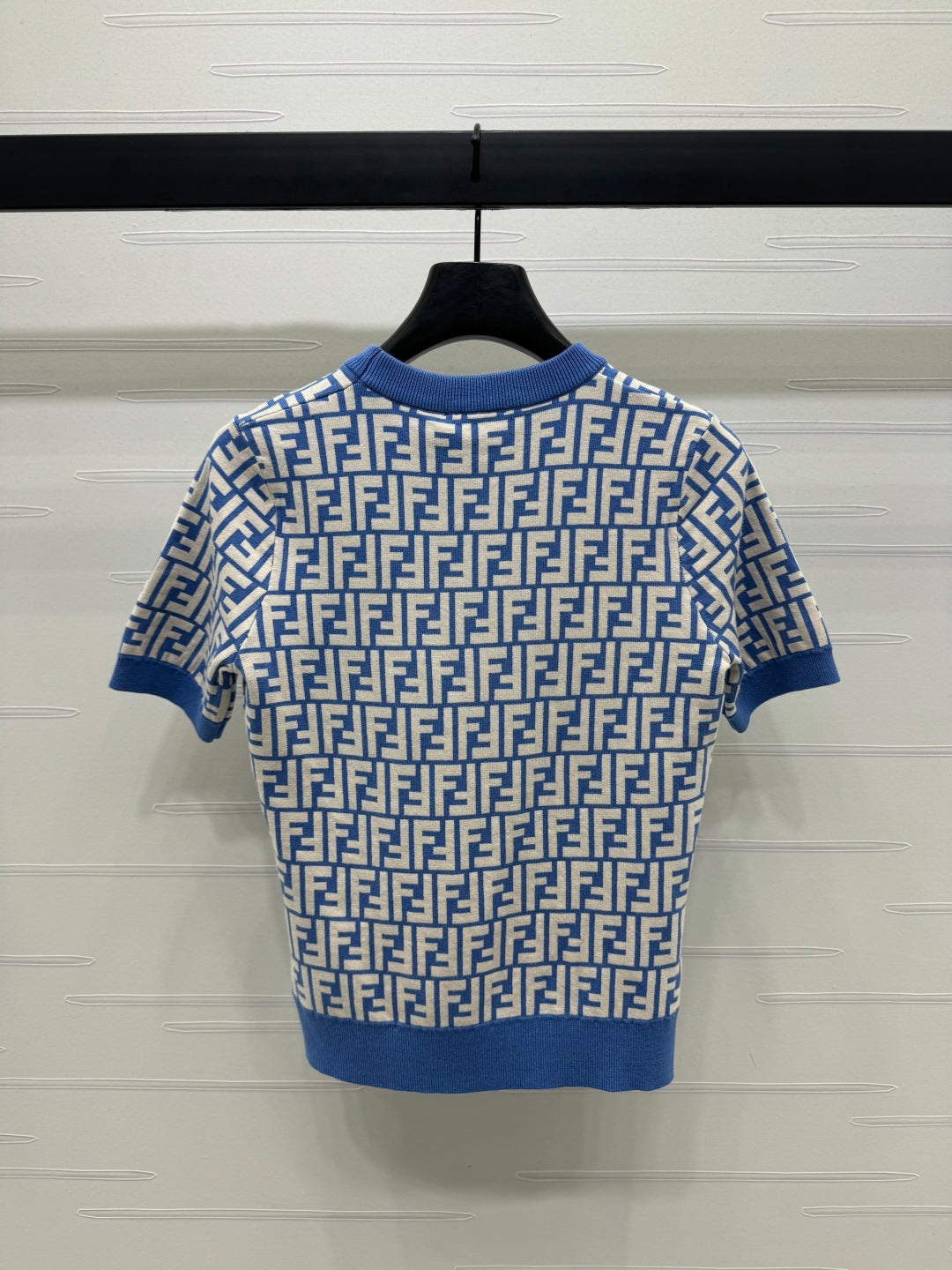 FEND 25S FLORAL LOGO KNIT SHORT SLEEVE SHIRT 264224