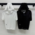 DIOR SHORT-SLEEVE LACE-KNIT HOODIE 274811