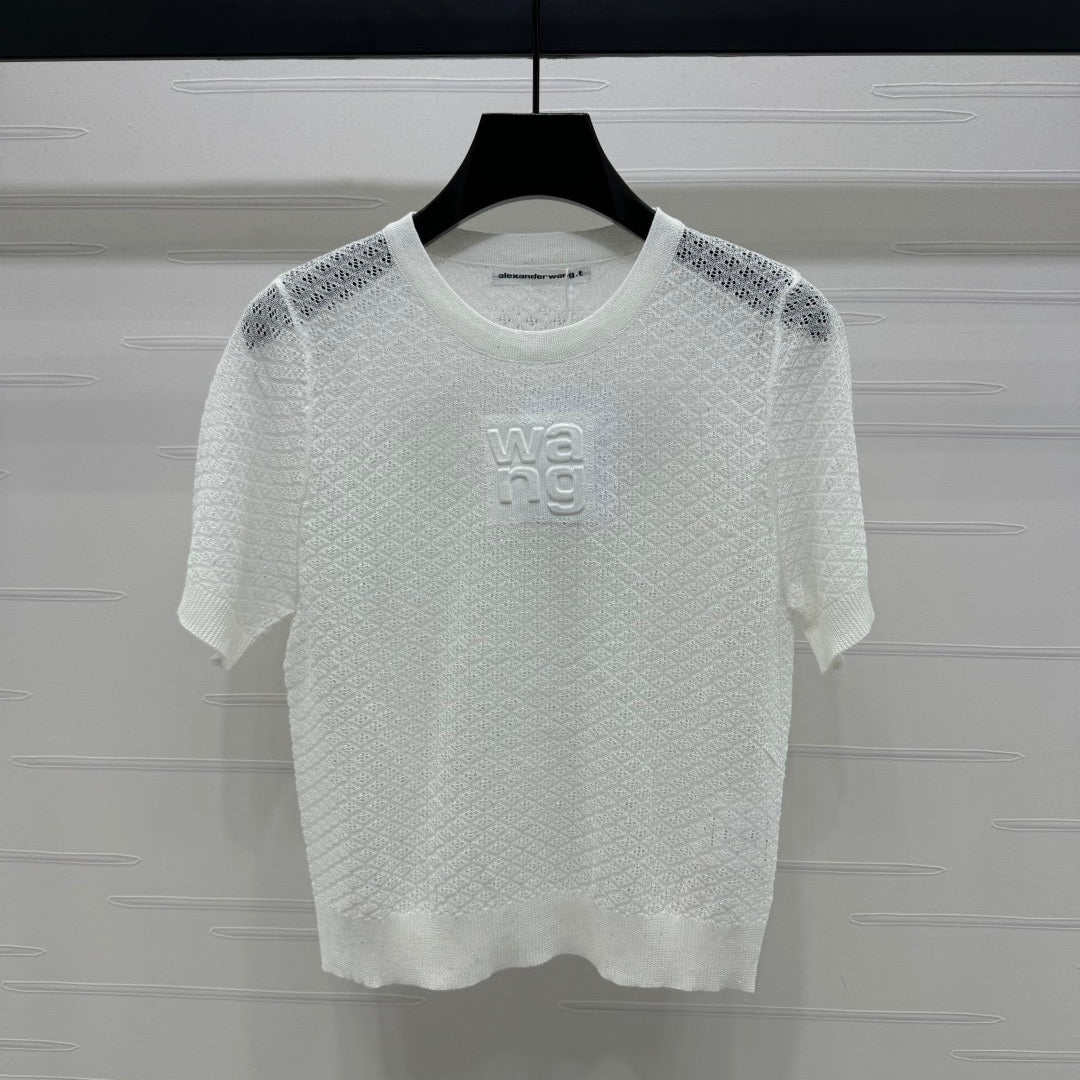 ALEXANDER WANG KNITTED SHORT-SLEEVE TOP 274967