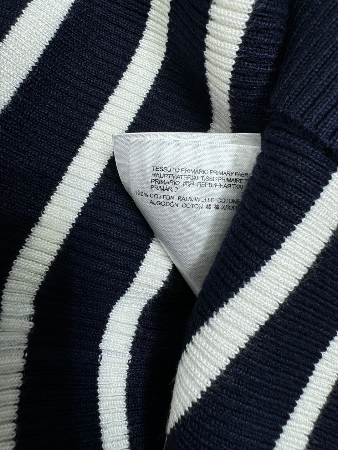 VIVIENE 25S SHORT SLEEVE STRIPED ROUND NECK KNIT SWEATER 264249