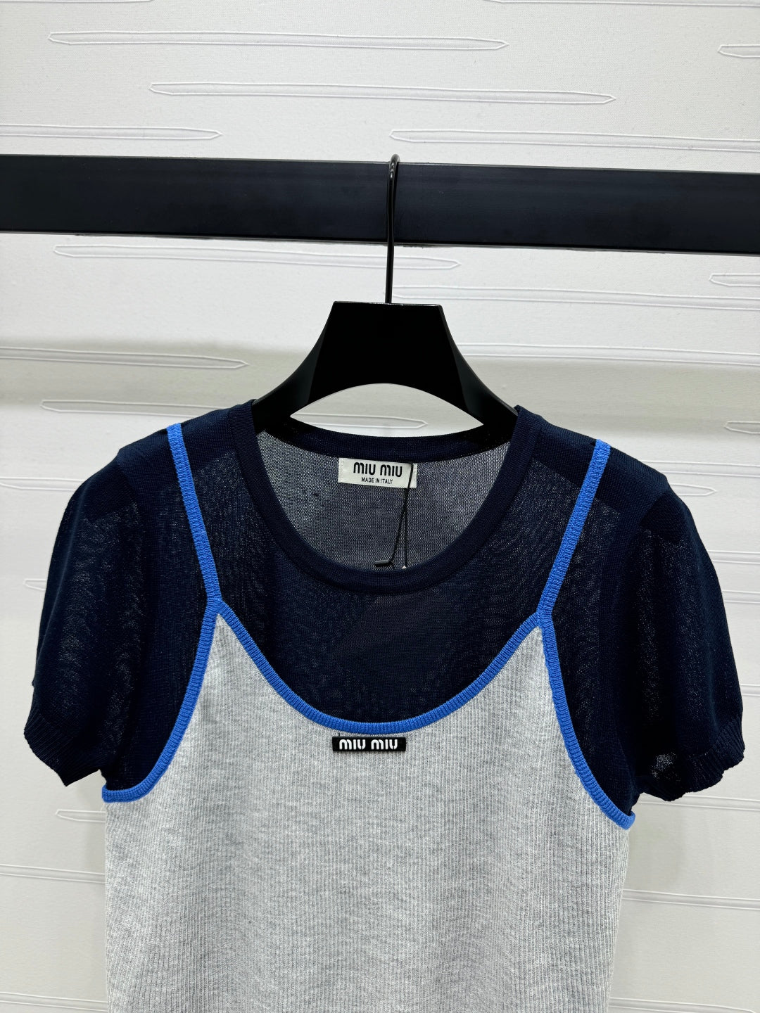 MIU 25S 2 PIECE KNITTED TOP WITH STRAPS 264131