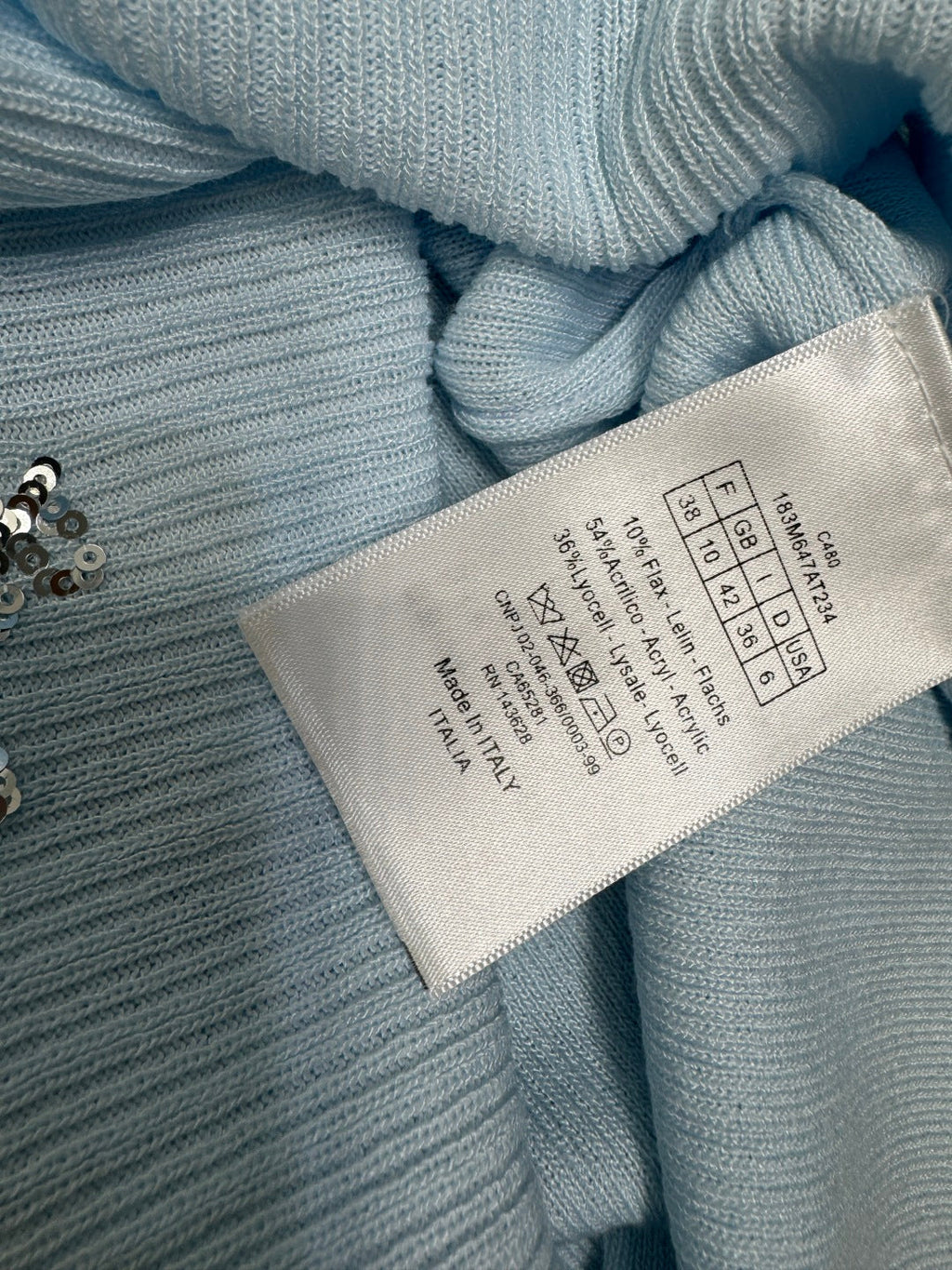DIOR 25S RHINESTONE SWEATER 264084