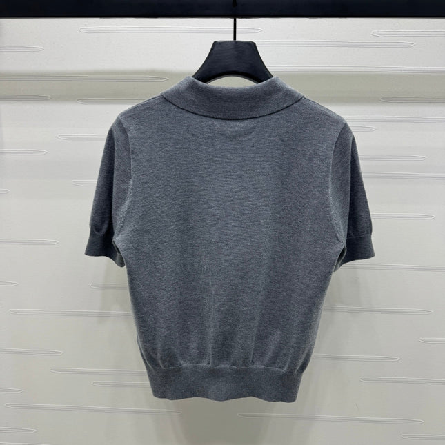 BURBERRY SHORT-SLEEVE KNITTED POLO SHIRT 274846