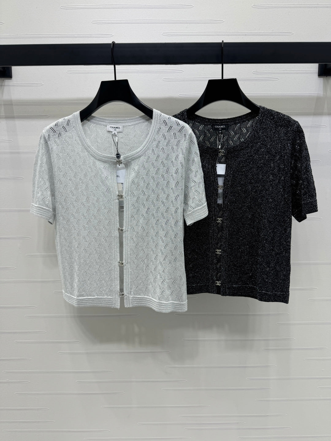 CHANEL SHORT-SLEEVE SEQUINNED KNIT CARDIGAN 269409
