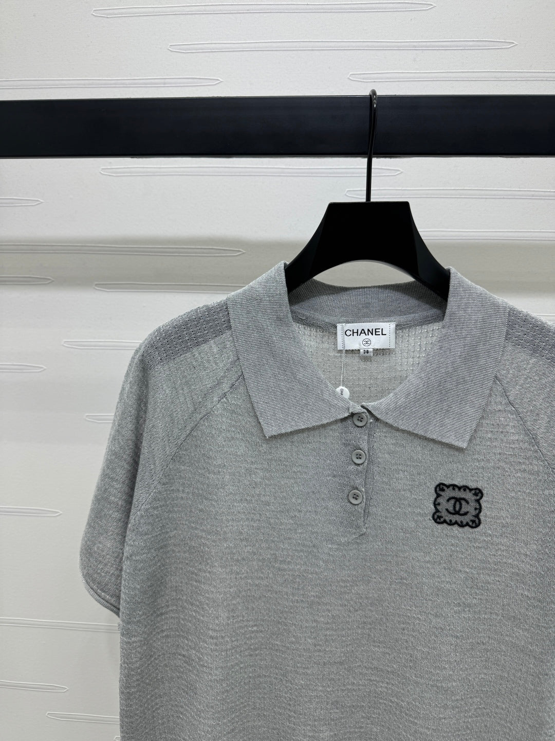 CHANEL POLO SHIRT GREY 274898