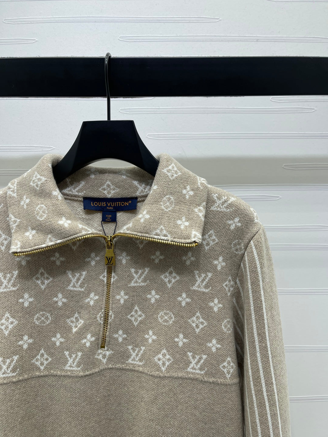 LV 25S LONG-SLEEVE COLOR-BLOCK COLLARED SHIRT 0166