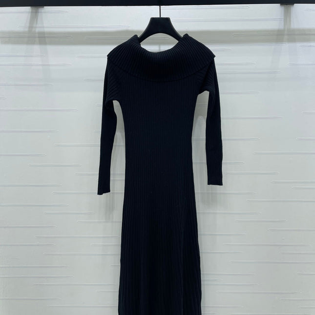 CHANEL 25S KNITTED LONG-SLEEVE DRESS 278