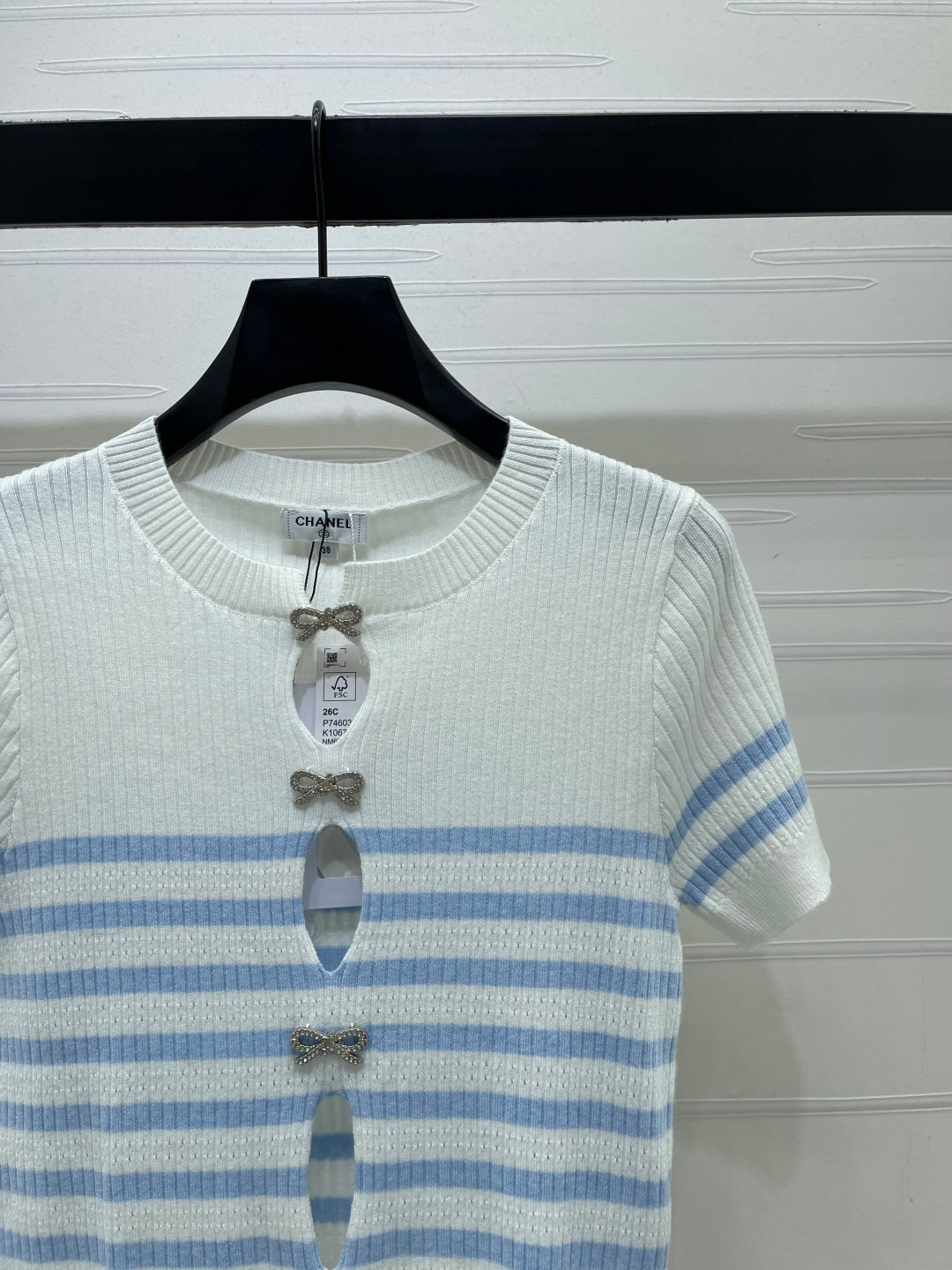 CHANEL 26S SHORT-SLEEVED KNIT SHIRT STYLE 1168