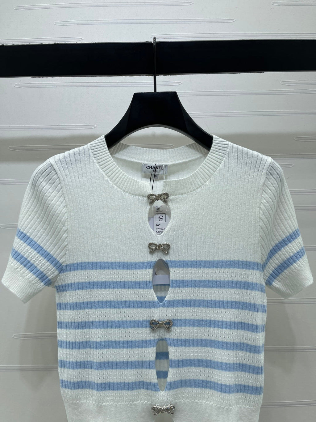 CHANEL 26S SHORT-SLEEVED KNIT SHIRT STYLE 1168