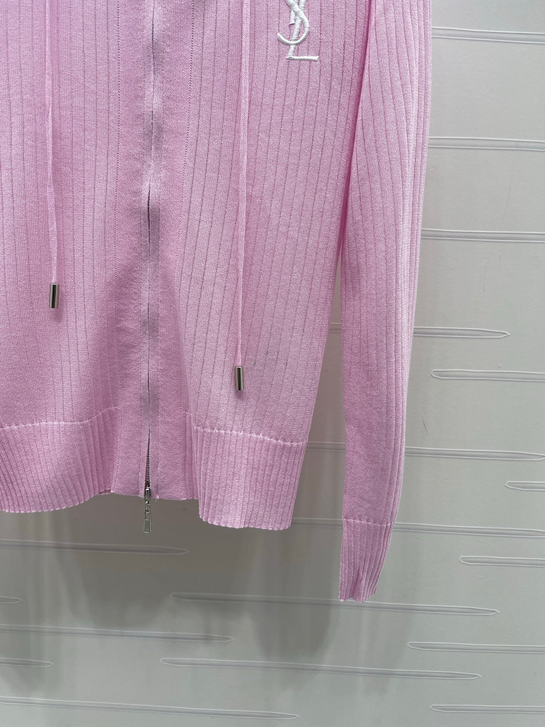 YSL 26S ZIP UP HOODED CARDIGAN 388