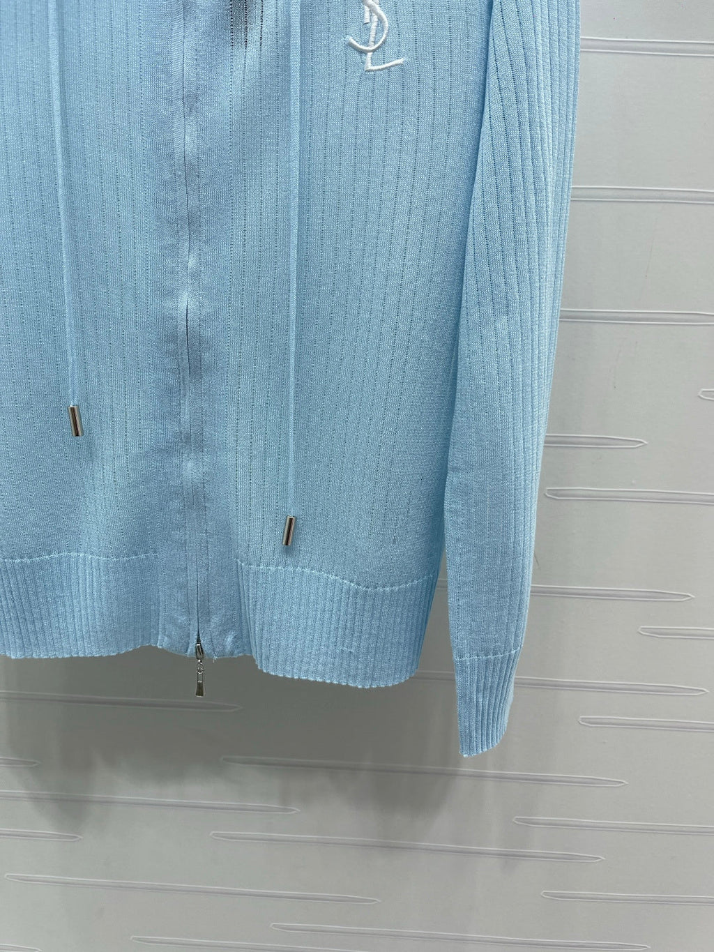 YSL 26S ZIP UP HOODED CARDIGAN 389