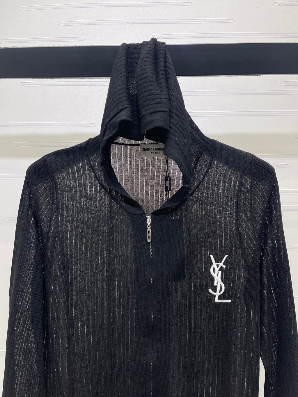 YSL 26S ZIP UP HOODED CARDIGAN 390
