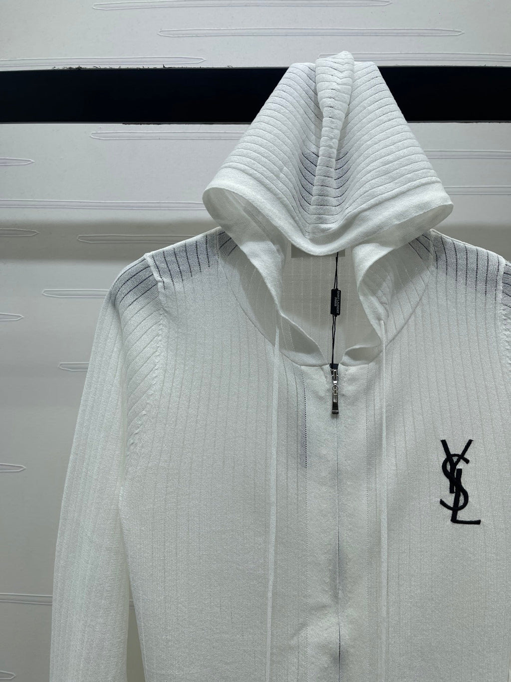 YSL 26S ZIP UP HOODED CARDIGAN 391