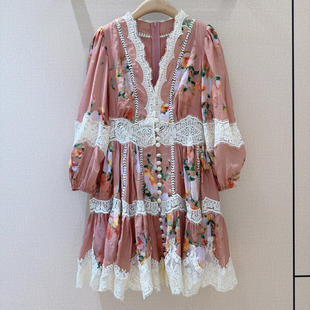 ZIMMERMANN 26 LACE TRIM MINI DRESS STYLE 234