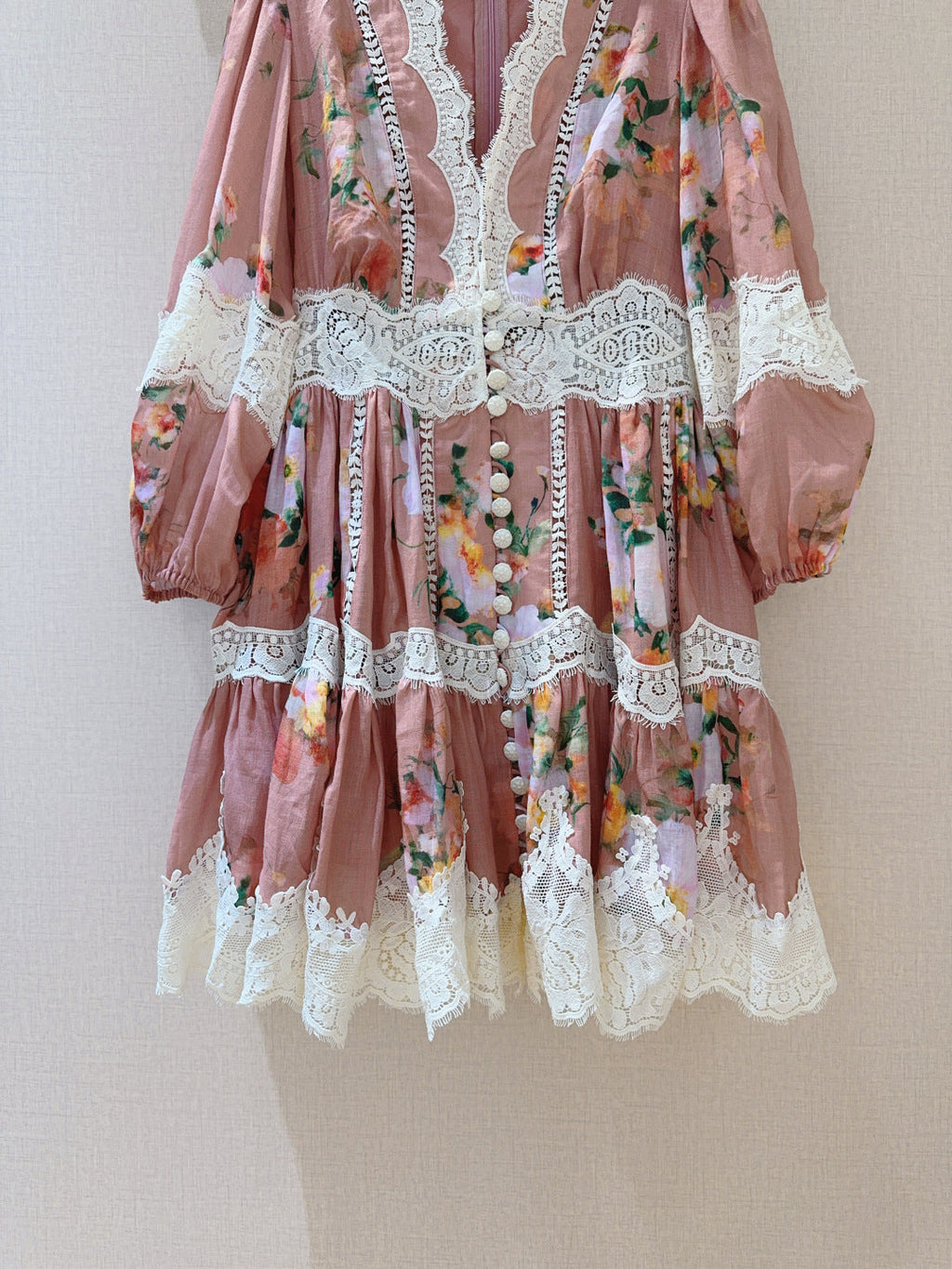 ZIMMERMANN 26 LACE TRIM MINI DRESS STYLE 234