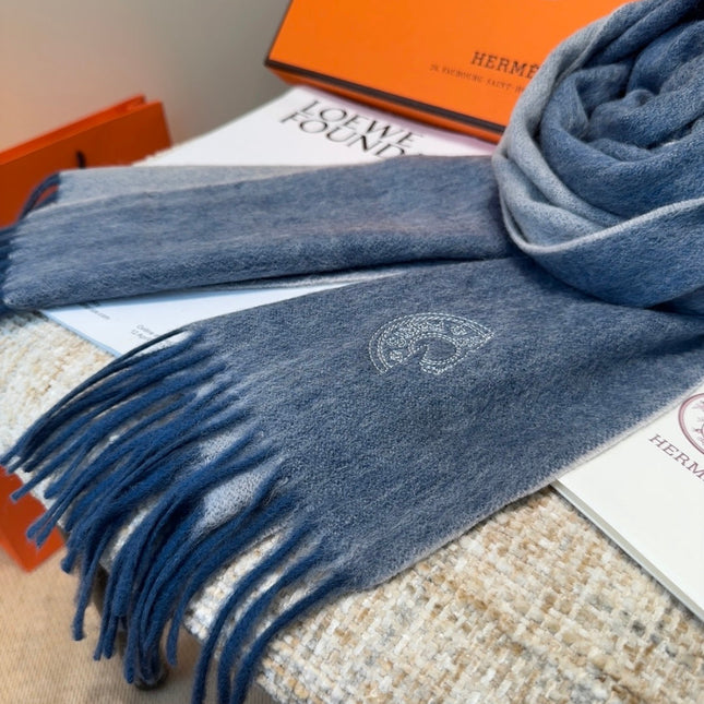 HERMES 25S SCARF 190 IN CASHMERE 854637