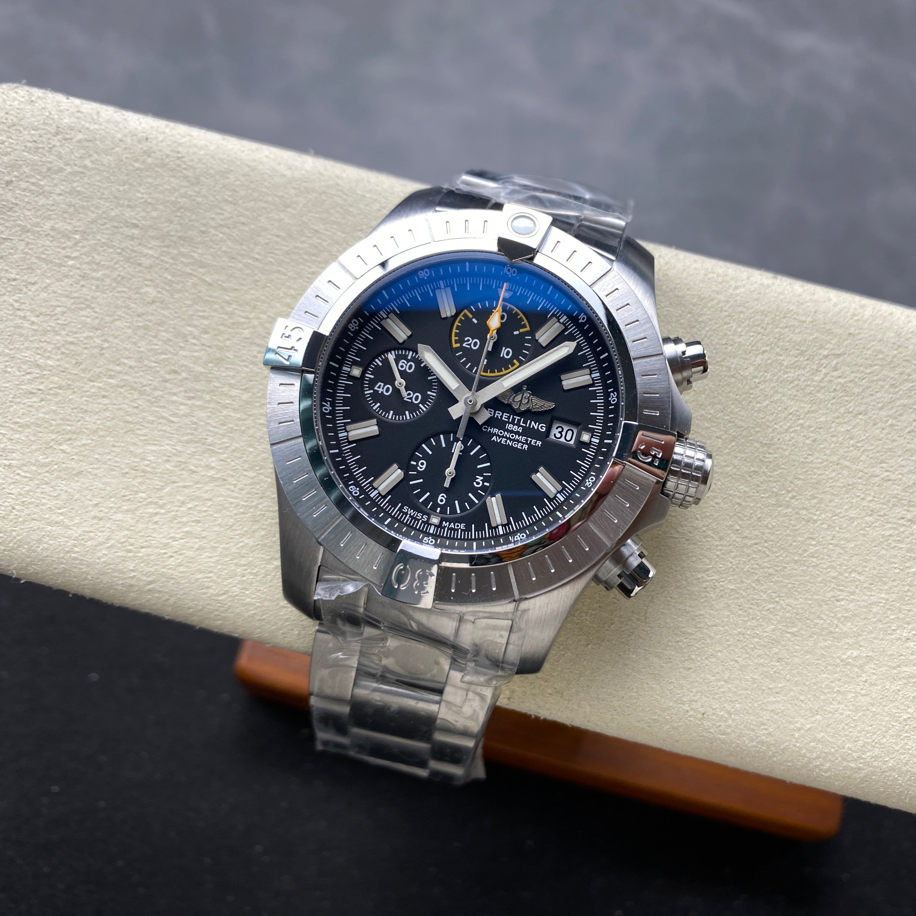 AVENGER CHRONOGRAPH STEEL CASE BLACK DIAL