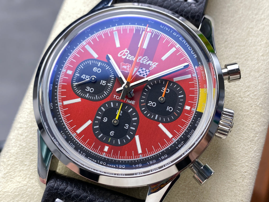 TOP TIME B01 CHEVROLET CORVETTE STEEL CASE RED MIX BLACK DIAL