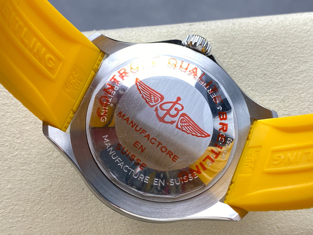 SUPEROCEAN 44 STEEL CASE YELLOW RUBBER STRAP