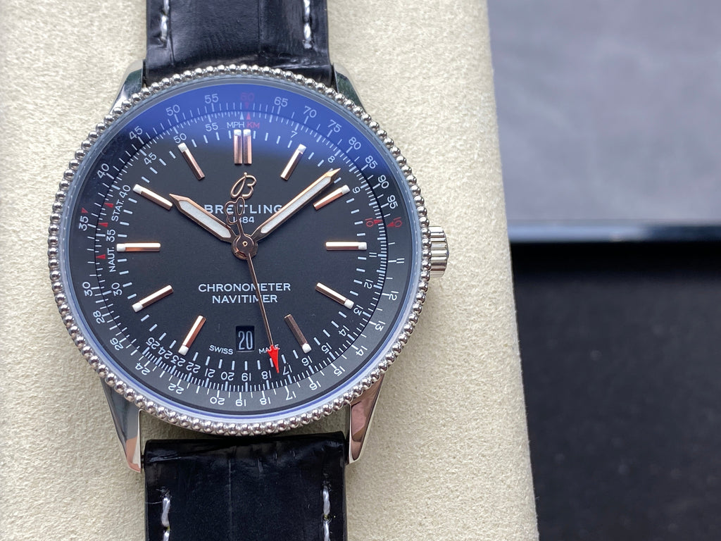 NAVITIMER AUTOMATIC 41 STEEL CASE BLACK DIAL