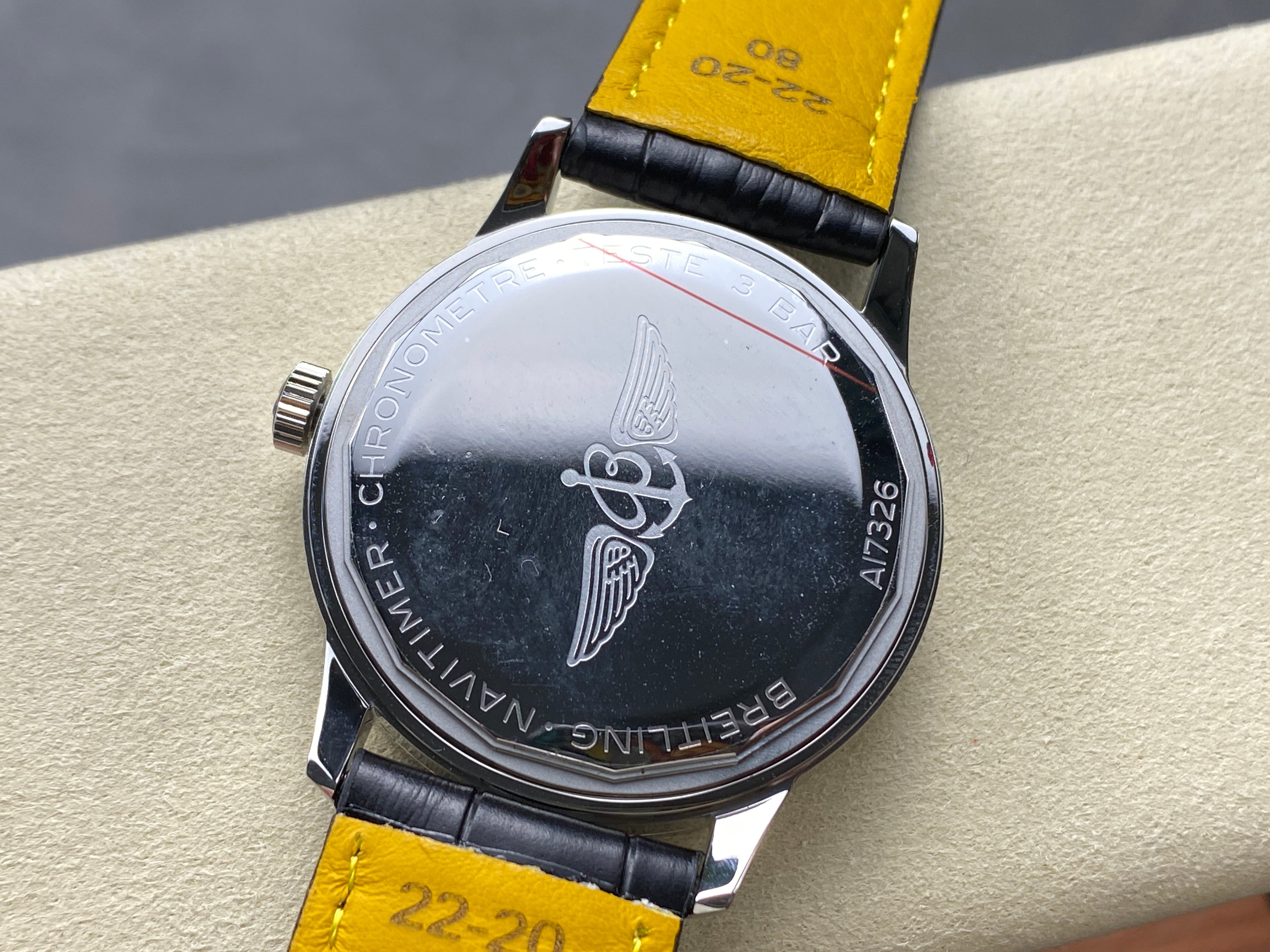 NAVITIMER AUTOMATIC 41 STEEL CASE BLACK ALLIGATOR LEATHER STRAP