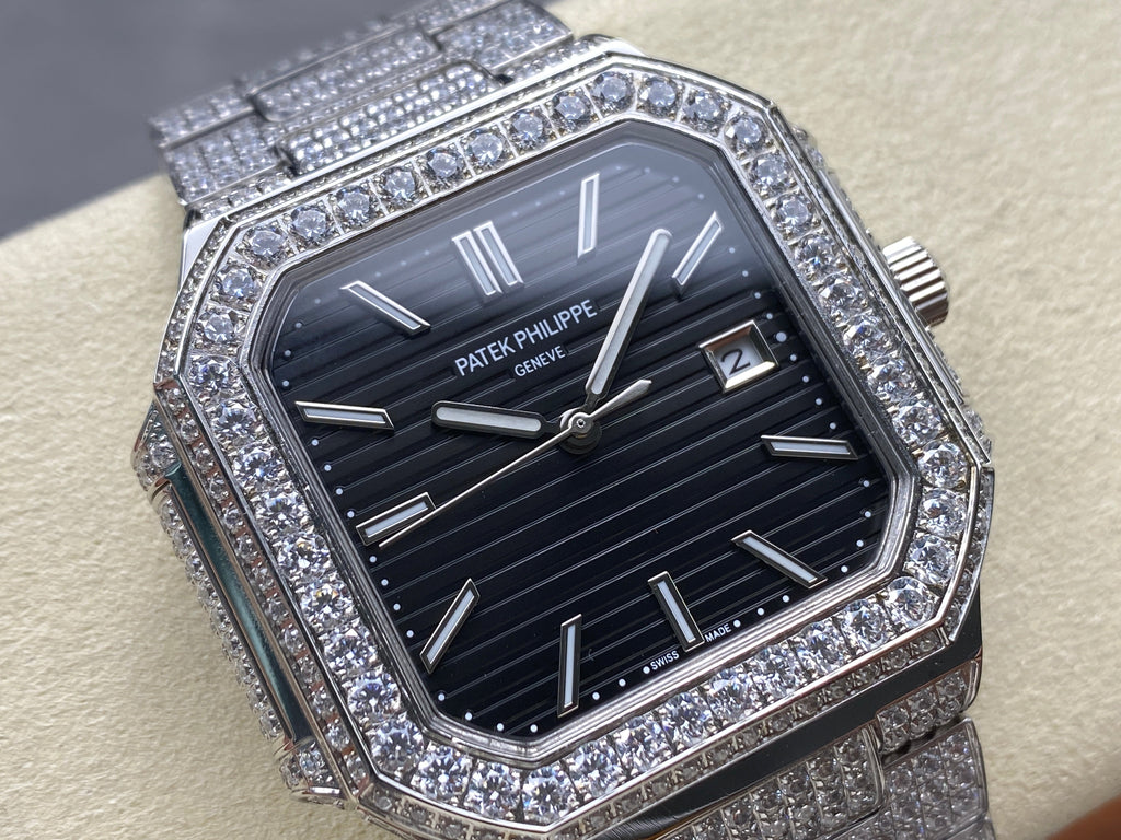 CUBITUS AUTOMATIC ALL STEEL ATTACHED DIAMOND BLACK DIAL