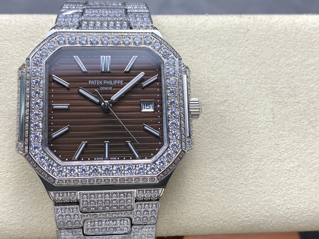 CUBITUS AUTOMATIC ALL STEEL ATTACHED DIAMOND BROWN DIAL