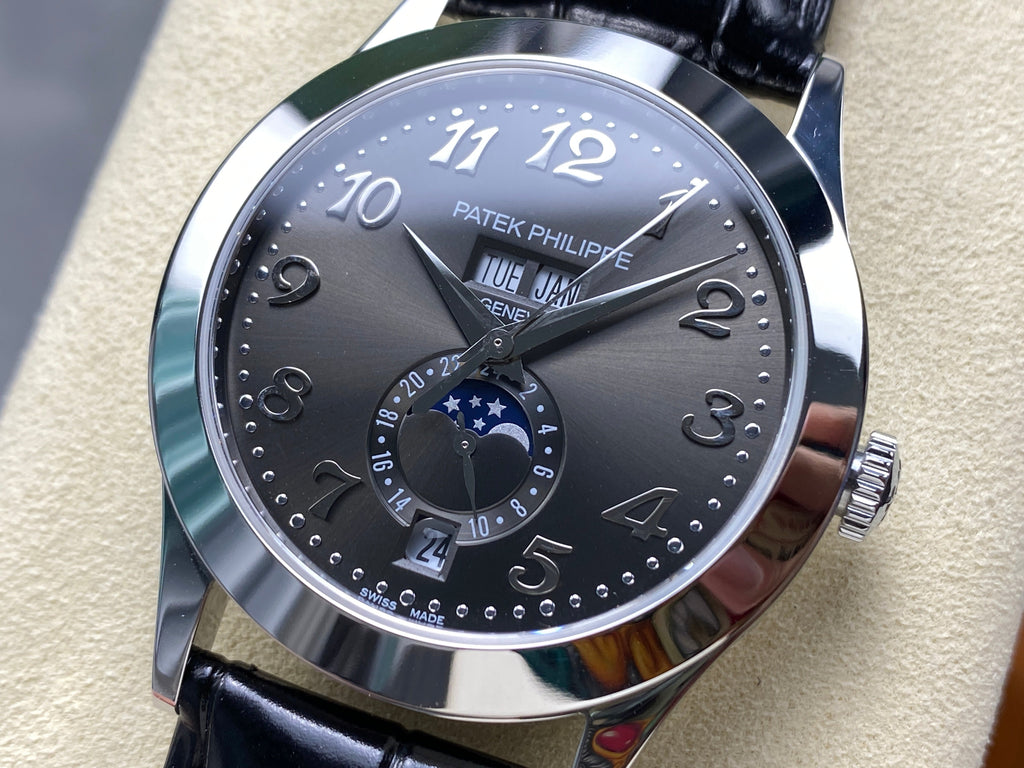 ANNUAL CALENDAR SELF-WINDING WHITE GOLD CASE DARK GRAY DIAL
