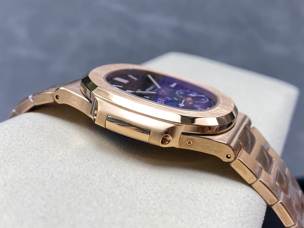 NAUTILUS AUTOMATIC ALL ROSE GOLD SUNBURST BROWN DIAL