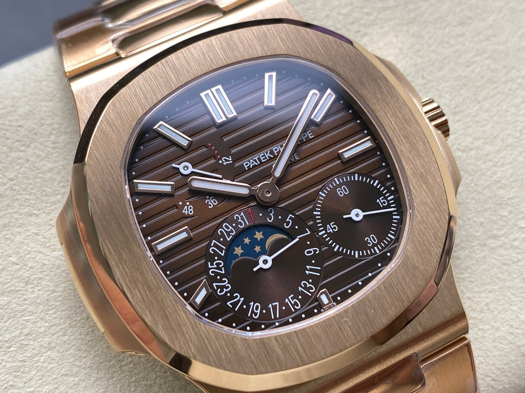 NAUTILUS AUTOMATIC ALL ROSE GOLD SUNBURST BROWN DIAL