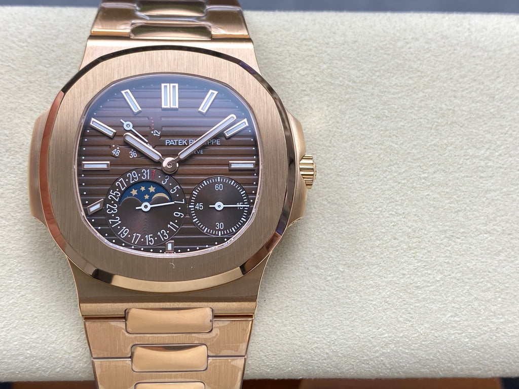 NAUTILUS AUTOMATIC ALL ROSE GOLD SUNBURST BROWN DIAL
