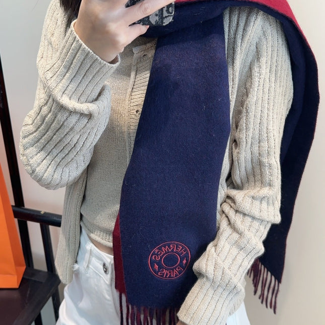 HERMES 25S SCARF 190 IN CASHMERE 854619