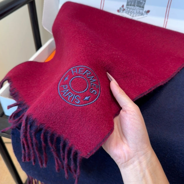 HERMES 25S SCARF 190 IN CASHMERE 854620