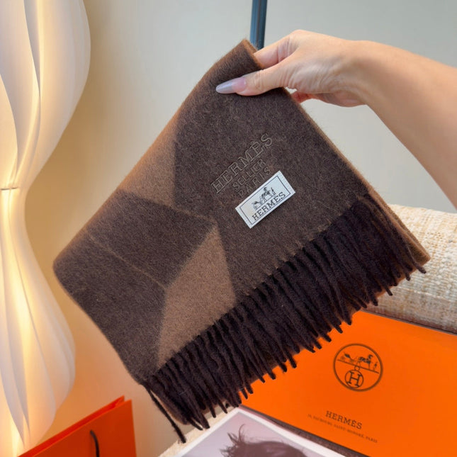 HERMES 25S SCARF 190 IN CASHMERE 987695