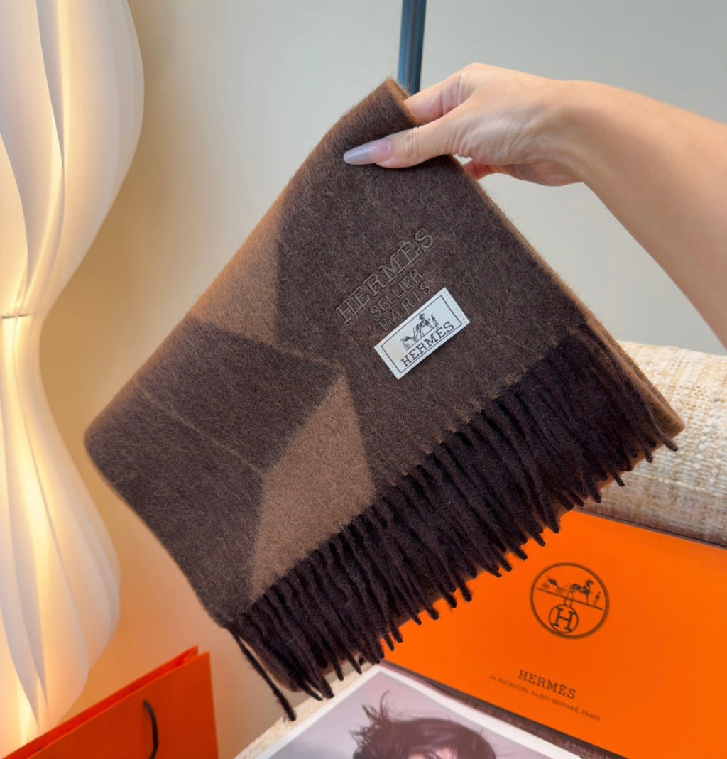 HERMES 25S SCARF 190 IN CASHMERE 987695