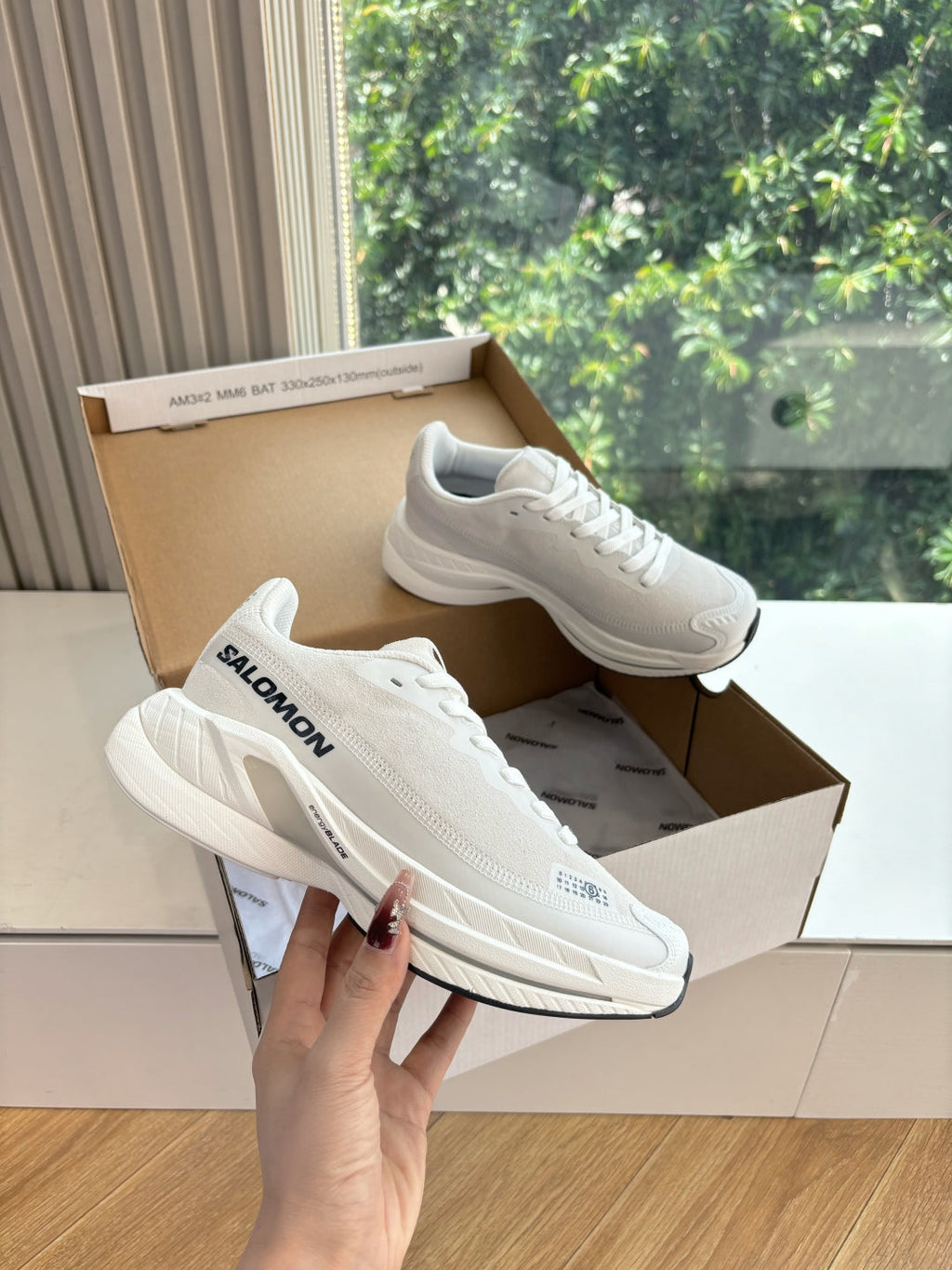 ALO 25S SALOMON SPECTUR SNEAKER IN WHITE FABRIC