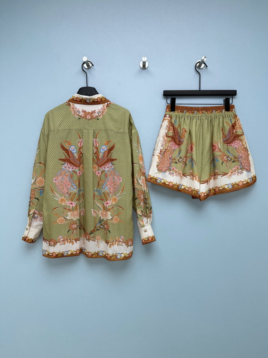 ZIMMERMANN 26S SHIRT AND SHORTS SET STYLE 77