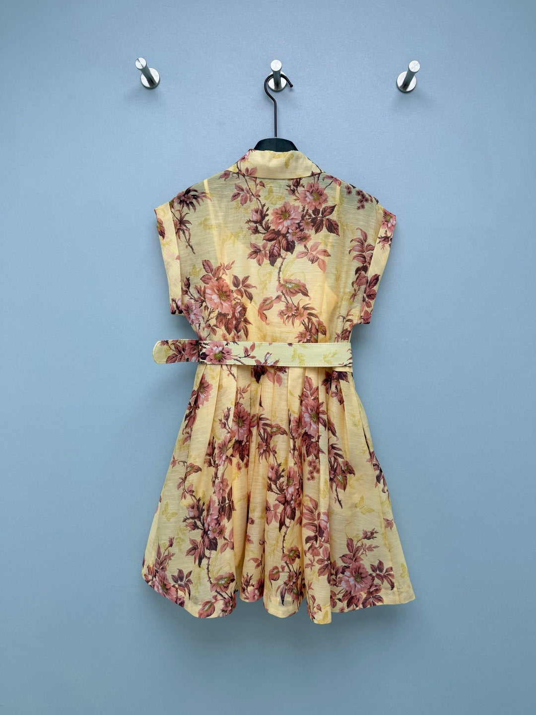 ZIMMERMANN 26S FLORAL BELTED MINI SHIRT DRESS STYLE 255