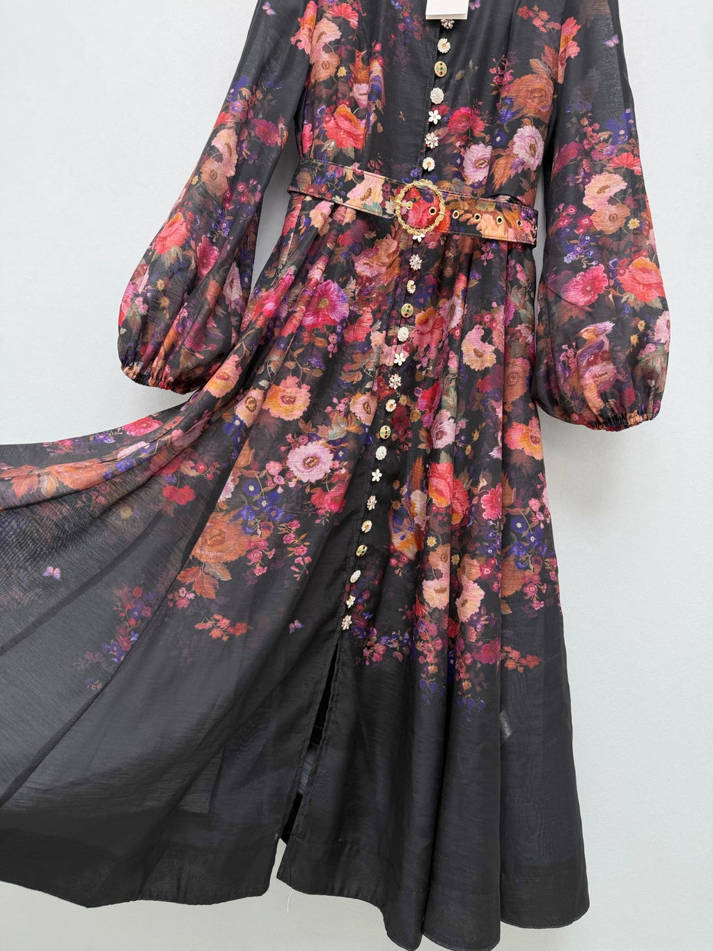 ZIMMERMANN 26S LONG SLEEVE STAND COLLAR DRESS STYLE 257